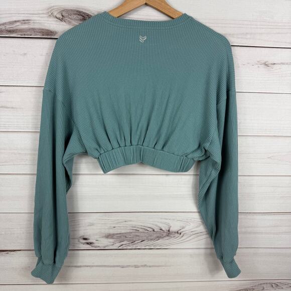 SP‎ Athletic Womens Cropped Ribbed Long Sleeve Sweatshirt Size XS - Picture 4 of 8